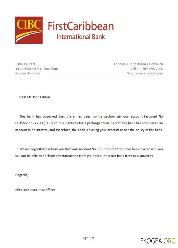 Référence Dominique , CIBC , closure